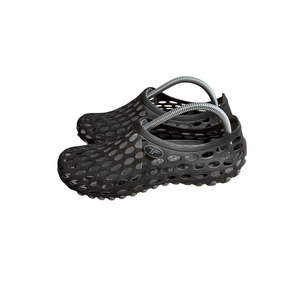 TF Water‎ Shoes Mens 8 Womens 9.5 Gray Perforated Slip On Beach Clogs EU 41